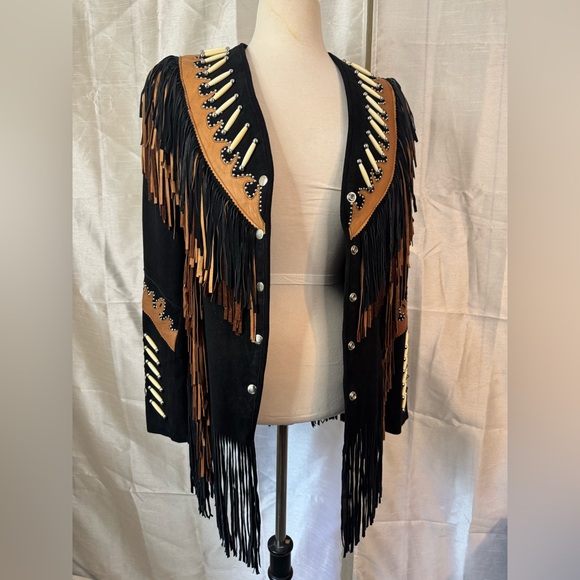 Vintage western fringe leather jacket - Picture 11 of 15